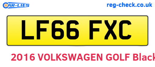 LF66FXC are the vehicle registration plates.