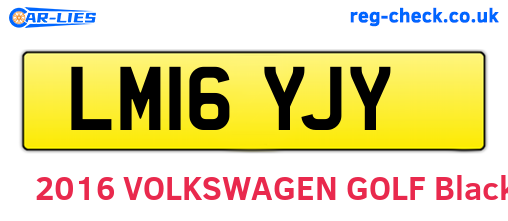 LM16YJY are the vehicle registration plates.