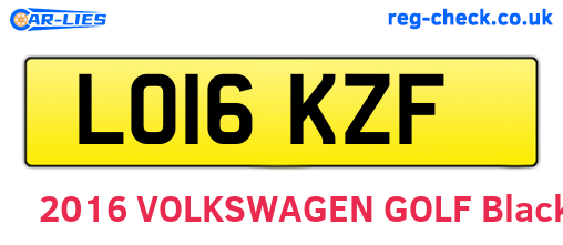 LO16KZF are the vehicle registration plates.