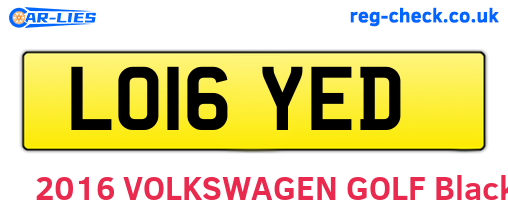 LO16YED are the vehicle registration plates.