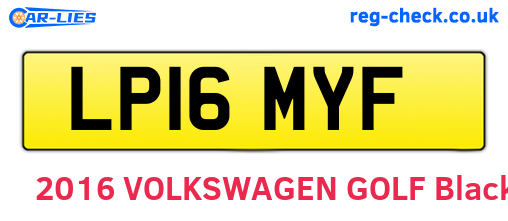 LP16MYF are the vehicle registration plates.