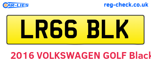 LR66BLK are the vehicle registration plates.