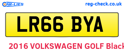 LR66BYA are the vehicle registration plates.