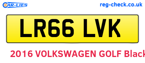 LR66LVK are the vehicle registration plates.