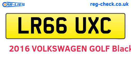LR66UXC are the vehicle registration plates.