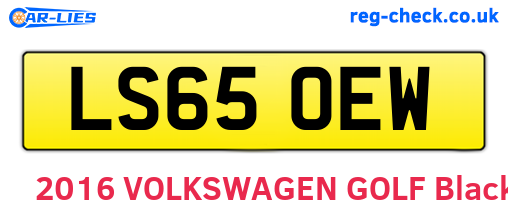 LS65OEW are the vehicle registration plates.
