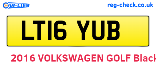 LT16YUB are the vehicle registration plates.