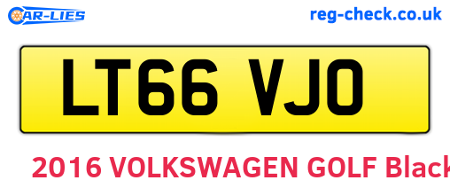 LT66VJO are the vehicle registration plates.