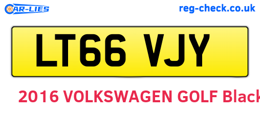 LT66VJY are the vehicle registration plates.