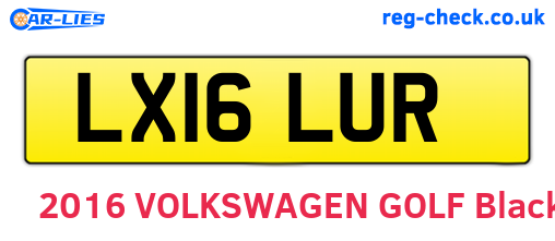 LX16LUR are the vehicle registration plates.
