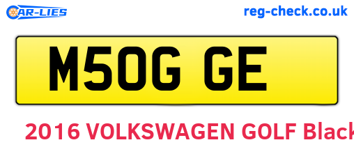 M50GGE are the vehicle registration plates.