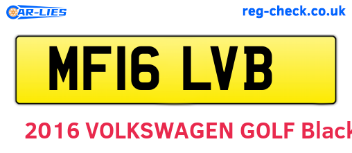 MF16LVB are the vehicle registration plates.