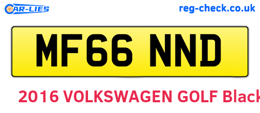 MF66NND are the vehicle registration plates.