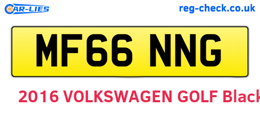 MF66NNG are the vehicle registration plates.