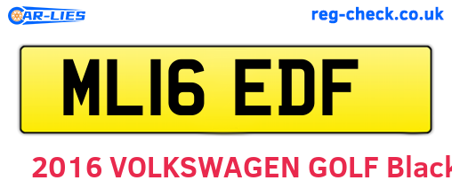 ML16EDF are the vehicle registration plates.