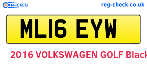 ML16EYW are the vehicle registration plates.