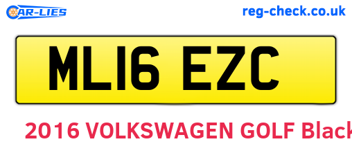 ML16EZC are the vehicle registration plates.