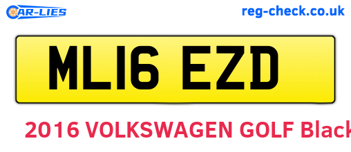 ML16EZD are the vehicle registration plates.