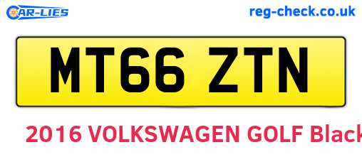 MT66ZTN are the vehicle registration plates.