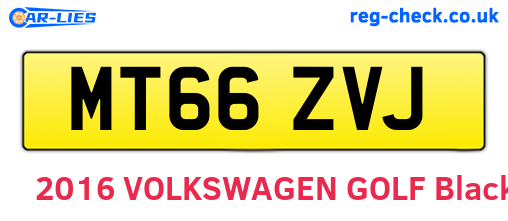 MT66ZVJ are the vehicle registration plates.
