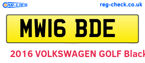 MW16BDE are the vehicle registration plates.