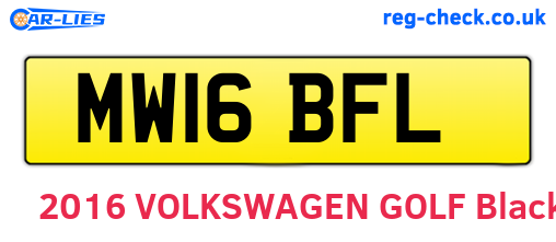 MW16BFL are the vehicle registration plates.