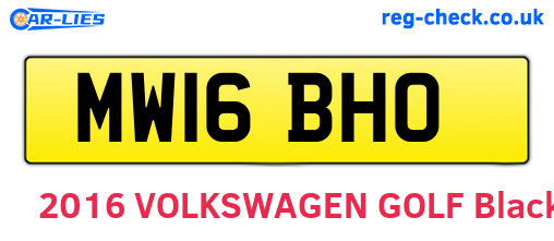 MW16BHO are the vehicle registration plates.