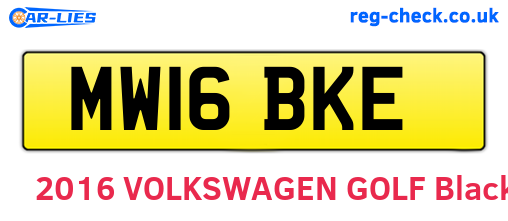 MW16BKE are the vehicle registration plates.