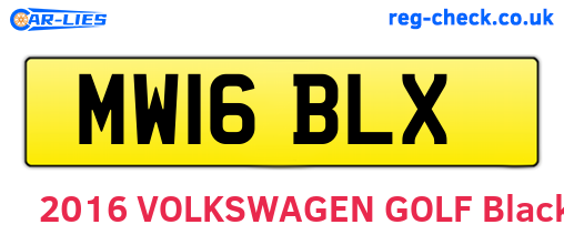 MW16BLX are the vehicle registration plates.