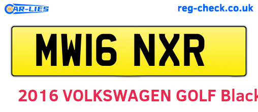 MW16NXR are the vehicle registration plates.