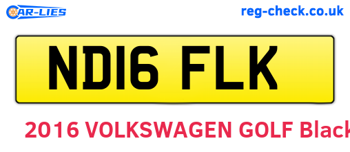 ND16FLK are the vehicle registration plates.