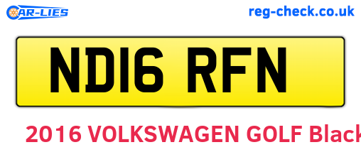ND16RFN are the vehicle registration plates.