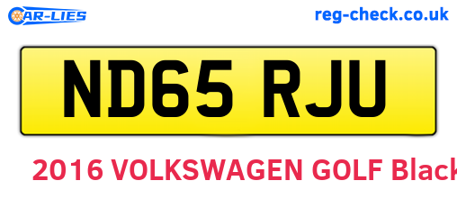 ND65RJU are the vehicle registration plates.