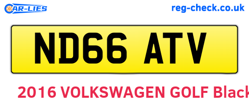 ND66ATV are the vehicle registration plates.