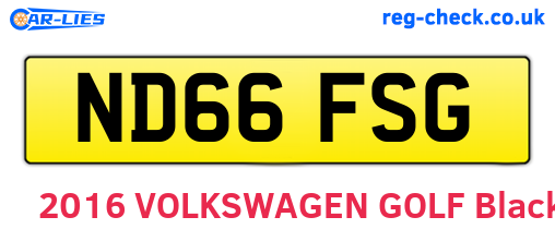ND66FSG are the vehicle registration plates.