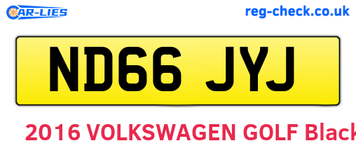 ND66JYJ are the vehicle registration plates.