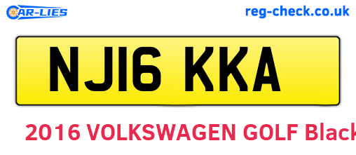 NJ16KKA are the vehicle registration plates.