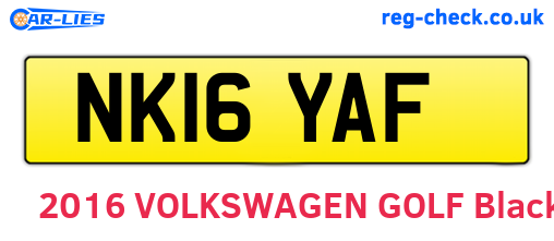 NK16YAF are the vehicle registration plates.