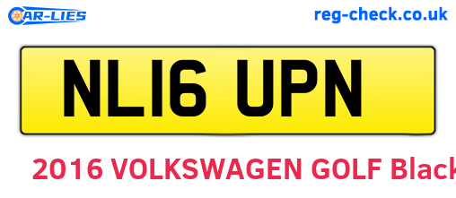 NL16UPN are the vehicle registration plates.