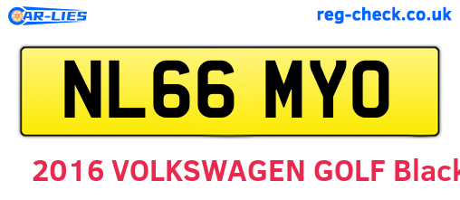 NL66MYO are the vehicle registration plates.