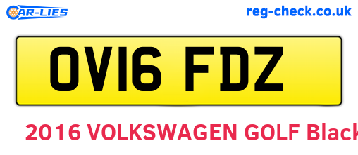 OV16FDZ are the vehicle registration plates.