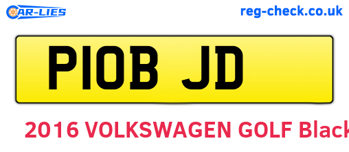 P10BJD are the vehicle registration plates.
