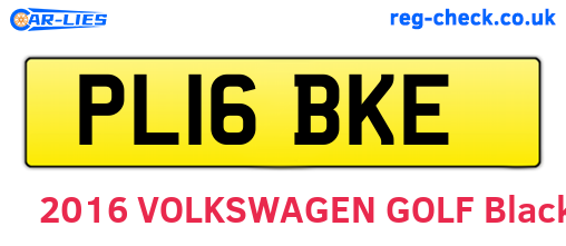 PL16BKE are the vehicle registration plates.