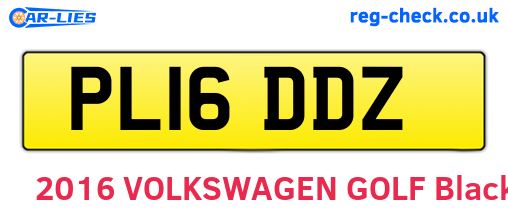 PL16DDZ are the vehicle registration plates.