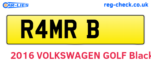R4MRB are the vehicle registration plates.