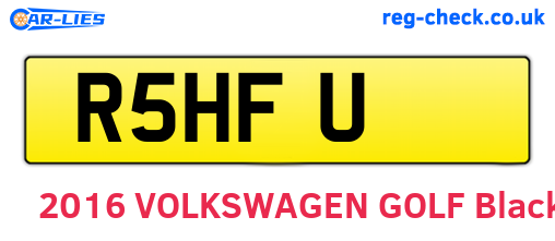 R5HFU are the vehicle registration plates.