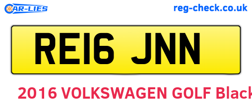 RE16JNN are the vehicle registration plates.