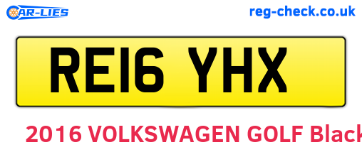 RE16YHX are the vehicle registration plates.