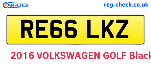 RE66LKZ are the vehicle registration plates.