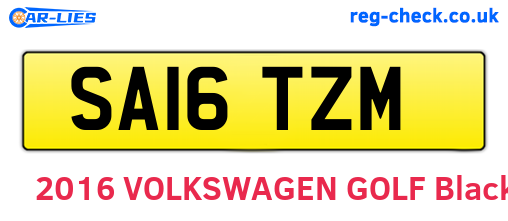 SA16TZM are the vehicle registration plates.